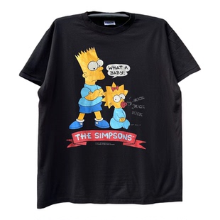 THE SIMPSONS辛普森一家动漫vintage古着高街潮牌质感纯棉短袖T恤