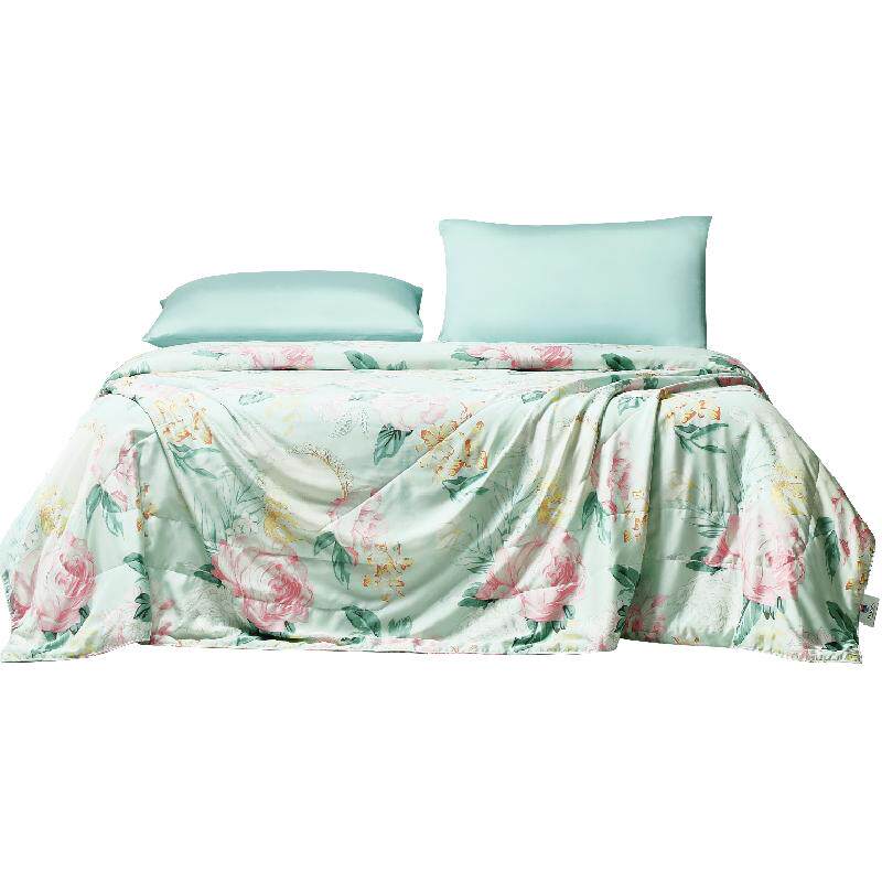 富安娜天丝蚕丝夏被可水洗机洗凉感蚕丝被夏凉被夏季薄被子空调被