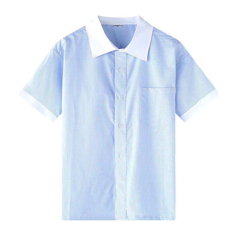 条纹短袖男童女童校服短袖校服