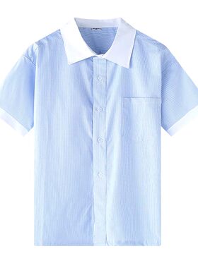条纹短袖男童女童校服短袖校服