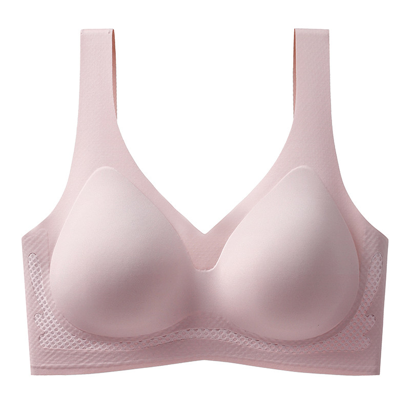 泰国乳胶小胸聚拢无钢圈女内衣无痕舒适文胸罩收副乳调整型防下垂