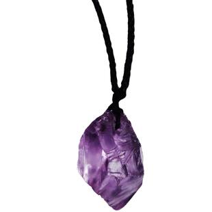 Amethyst 未打磨的巴西天然紫水晶原石吊坠小众ins项链男女情侣款