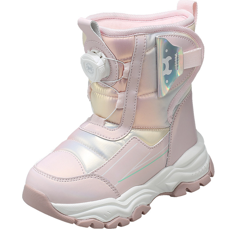 牧童冰爪雪地靴冬季东北儿童加绒保暖棉鞋中小童加厚户外男女童鞋