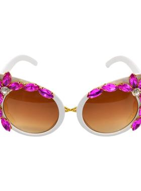 复古墨镜防晒夸张女猫眼