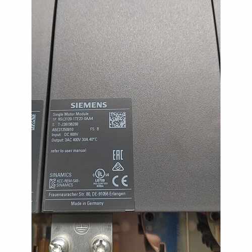 询价-实物图6SL31201TE230AA4议价