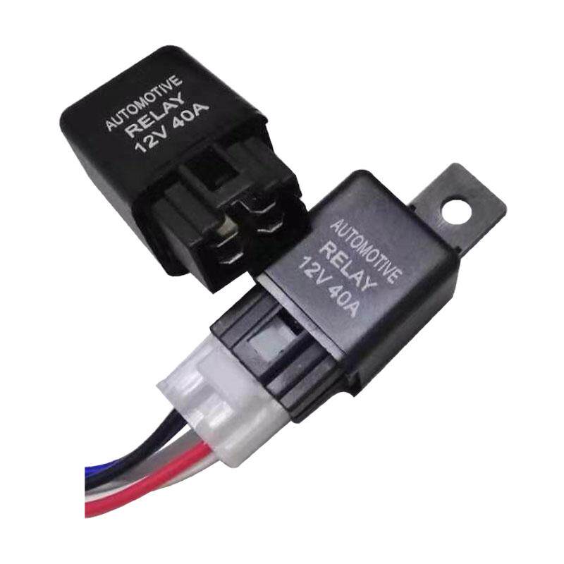 汽车继电器空调压缩机油泵雾灯12V24V40A四脚风扇防水带线通用YKW