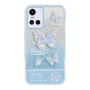 适用于VIVOS10手机壳新款s10e网红创意个性闪粉蝴蝶vivo全包硅胶软壳s10Pro不会撞壳的支架ins防摔保护套潮牌