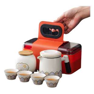 公司年会议实用高档伴手礼定制logo送客户送员工实用茶具套装带罐