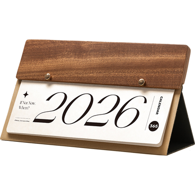 2026年木质台历定制创意日历摆件