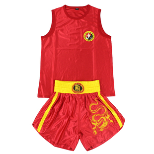 拳击散打训练服儿童少儿泰拳搏击格斗武术龙服装衣服短裤女男背心