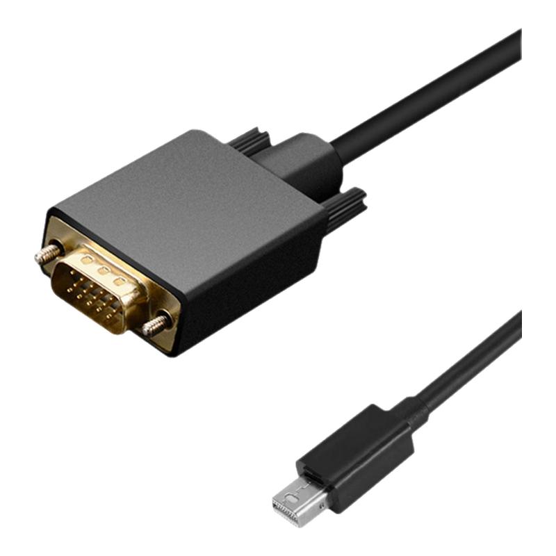 minidp转vga高清转接线电脑投屏连接线迷你DP转VGA连接线 1.8米