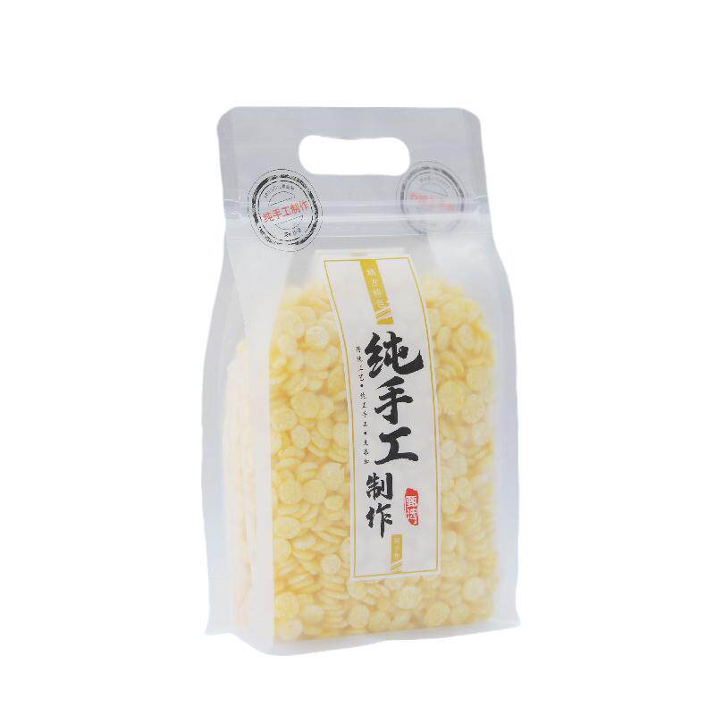 纯手工制作八边封包装密封加厚磨砂宽口大号零食塑料手提礼品袋子