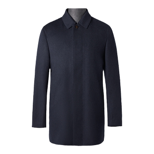 GORNIA/格罗尼雅男大衣简约舒适质感羊绒羊毛西装款经典御寒外套