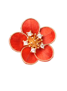 非遗绒花戒指百搭款指环