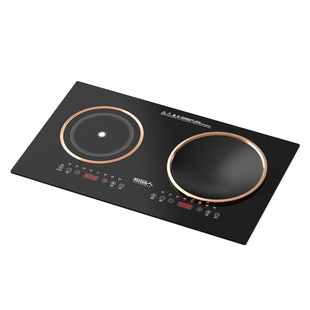 牧马人电磁炉双灶嵌入式家用台式一体双头电陶炉家用大功率凹面灶