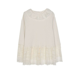 长袖t恤女春秋新款辣妹蕾丝打底衫时尚洋气慵懒松弛感小众上衣ins