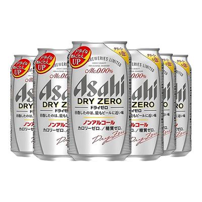 朝日干零AsahiDryZero无酒精啤酒 350ml罐装原瓶进口*6罐