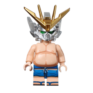 第三方肥仔高达奥特胖曼达洛白风暴兵积木小人仔拼装玩具手办摆件