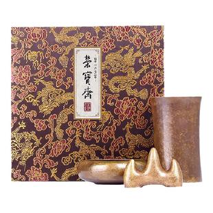 中华老字号荣宝斋仿古铜器小隐山河三件套装笔洗笔山笔筒文房摆件把玩收藏家用送礼精品礼盒