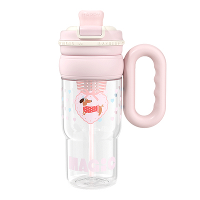 水杯女生高颜值可爱大容量吸管塑料夏日tritan巨无霸杯子新款泡茶