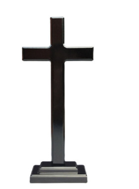 黑色实木十字架带底座摆件挂墙工艺礼品桌面客厅摆件十字架背景墙