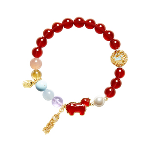 殷墟旗舰店 殷商宝马福气手串文创新年生日情人节马年本命年礼物