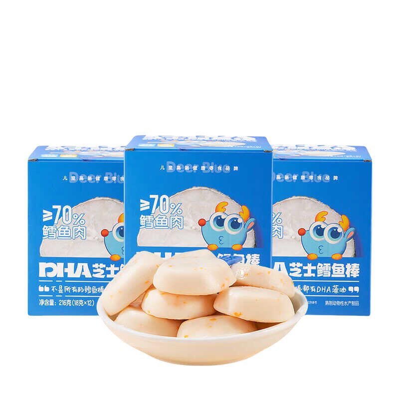 口感细腻更易咀嚼DHA芝士鳕鱼棒