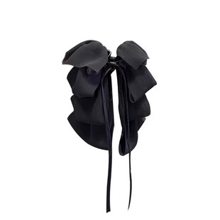 超仙碎花蝴蝶结飘带抓夹女高级感发夹后脑勺鲨鱼夹子气质发卡头饰