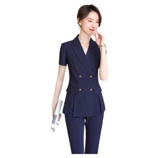 诗璐雅御姐时尚商务西服套装女夏天新款经理气质高级感面试职业装
