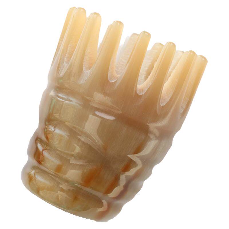 白水牛角头部按摩器头部颈椎头疗头皮按摩宽齿加厚家用洗头按摩梳