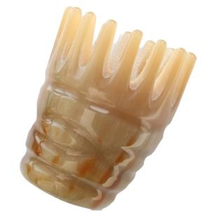 白水牛角头部按摩器头部颈椎头疗头皮按摩宽齿加厚家用洗头按摩梳