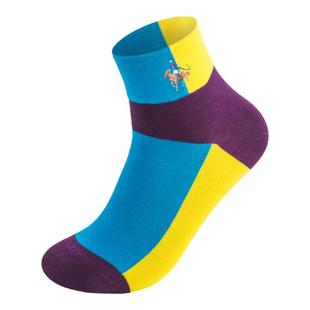 5双嘉德利保罗polo袜子男短袜春秋纯棉防臭彩色中筒袜短筒运动袜