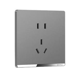 国际电工86型家用墙壁开关插座面板16A多孔一开五孔带USB电源插座