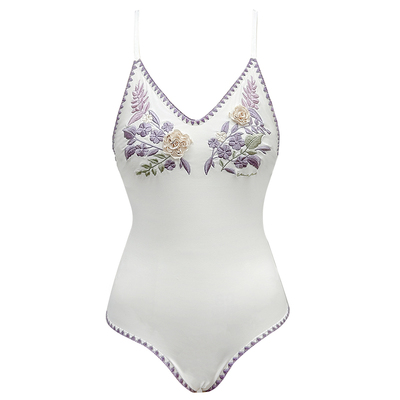 visualmood复古法式连体泳衣女