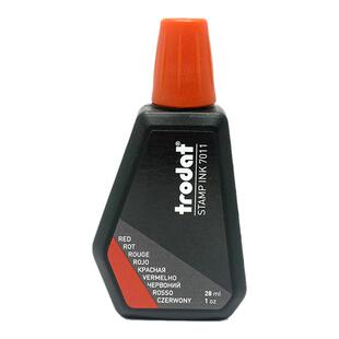 Trodat卓达7011回墨印专用印油28ml红色蓝色黑色紫色绿色回墨印油