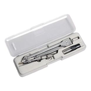 得力2B圆规金属专业绘图设计学生文具考试标准工程制图工具圆规套尺套装含鸭嘴笔2.0mm圆规专用替芯