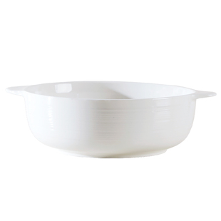 2025新款高颜值双耳陶瓷汤碗酸菜鱼碗家用简约纯白小号面碗水果碗