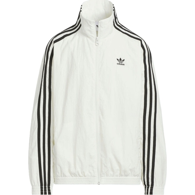 adidas阿迪达斯三叶草男大童三条纹运动休闲立领夹克外套KQ5492