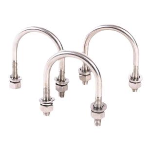 316l不锈钢u型卡螺栓螺丝定制加长DN25抱箍卡子32管卡卡箍