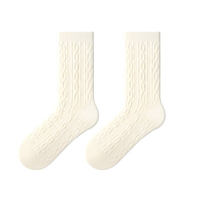 JKN羊毛袜子女秋冬加厚保暖中筒