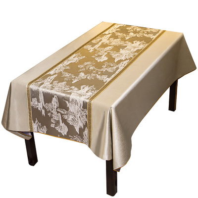 中式桌布高档奢华长方形茶几