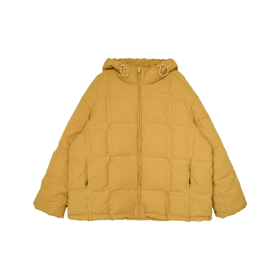 安妮森林棉质连帽鸭绒泡芙羽绒服