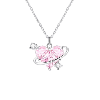 JUSONGKLEIN女爱心项链恋爱星球