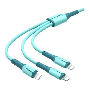 能适 适用苹果多头充电线一拖三双口充电宝数据线三合一快充华为安卓typec二合一手机拖二充电器全系列