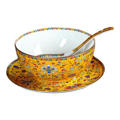 森磊骨瓷白瓷家用珐琅彩餐具碗盘