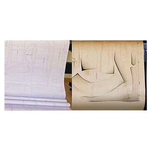 服装纸样裁剪图1502款新中式国风毛呢外套上衣diy样板1:1设计