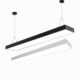 LED吊线灯办公会议前台超市吸顶长条灯商场健身房拼接造型方通灯