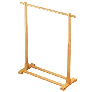 家用卧室落地式简易实木衣帽架现代简约新款经济型挂衣架出租屋用