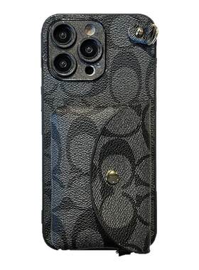 适用vivoX27pro手机壳x23幻彩版斜挎U3带卡夹x20卡包x9s零钱包x7口红nex定制x21i简约前后置挎绳T1X可装钱