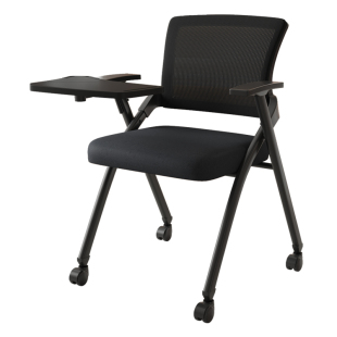 可折叠培训椅办公椅家用电脑一体带写字板培训机构椅子会议室座椅